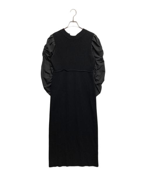 CELFORD（セルフォード）CELFORD (セルフォード) バックリボンニットワンピース ブラック サイズ:38の古着・服飾アイテム