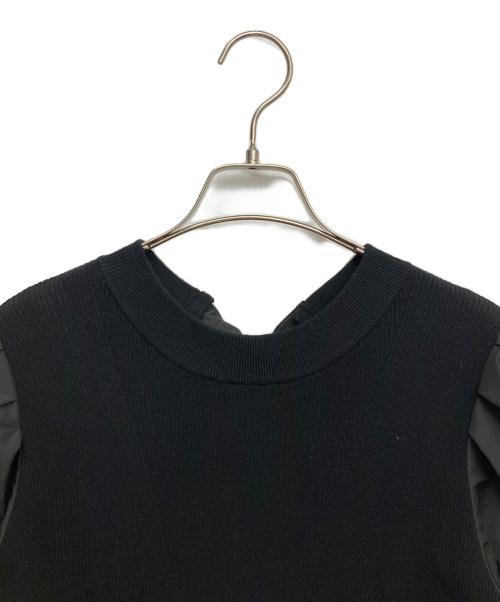 CELFORD（セルフォード）CELFORD (セルフォード) バックリボンニットワンピース ブラック サイズ:38の古着・服飾アイテム