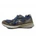 NEW BALANCE (ニューバランス) ローカットスニーカー グレー×ネイビー サイズ:27：12000円
