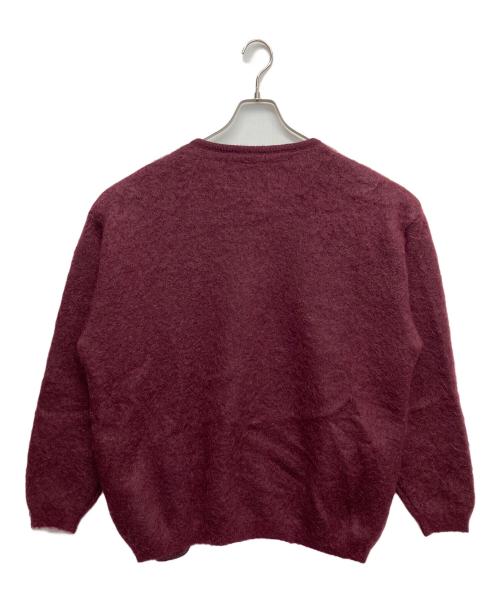 YOKE（ヨーク）YOKE (ヨーク) SQUARE PANNEL MOHAIR CARDIGAN エンジ サイズ:2の古着・服飾アイテム
