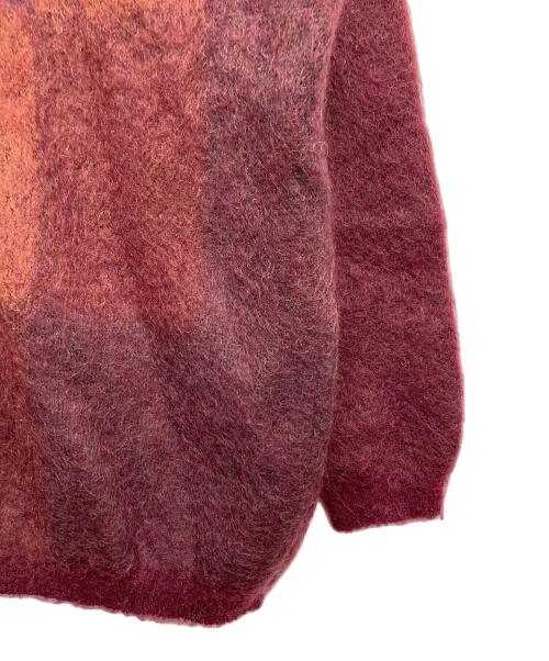 YOKE（ヨーク）YOKE (ヨーク) SQUARE PANNEL MOHAIR CARDIGAN エンジ サイズ:2の古着・服飾アイテム