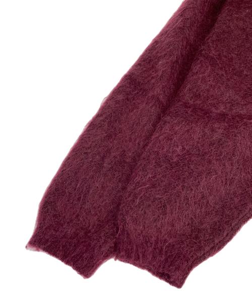 YOKE（ヨーク）YOKE (ヨーク) SQUARE PANNEL MOHAIR CARDIGAN エンジ サイズ:2の古着・服飾アイテム