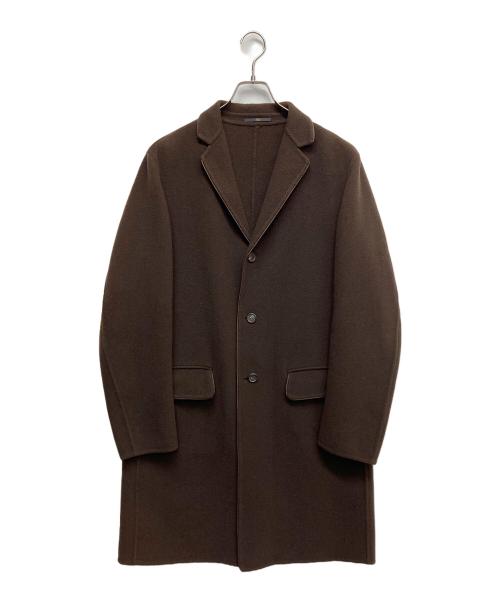VALENTINO（ヴァレンティノ）VALENTINO (ヴァレンティノ) カシミヤ混チェスターコート ブラウン サイズ:48の古着・服飾アイテム