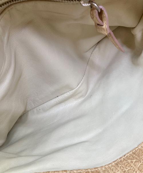 GIORGIO ARMANI（ジョルジオアルマーニ）GIORGIO ARMANI (ジョルジオアルマーニ) クロコダイル型押し ハンドバッグ ベージュの古着・服飾アイテム