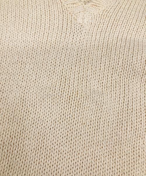 POLO RALPH LAUREN（ポロ・ラルフローレン）POLO RALPH LAUREN (ポロ・ラルフローレン) Vネックニット ホワイト サイズ:Mの古着・服飾アイテム