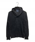 POLO RALPH LAURENポロ・ラルフローレン）の古着「ニットパーカー」｜ブラック