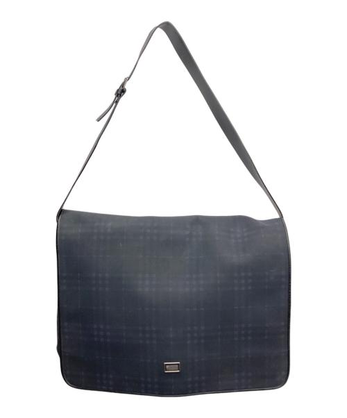 Burberry's（バーバリーズ）Burberry's (バーバリーズ) ノバチェックショルダーバッグ ネイビーの古着・服飾アイテム