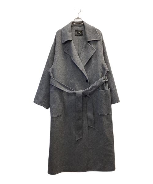apart by（アパートバイ）apart by (アパートバイ) カシープ3WAYスタンドロングコート グレー サイズ:Mの古着・服飾アイテム