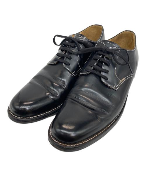 tricot COMME des GARCONS（トリココムデギャルソン）tricot COMME des GARCONS (トリココムデギャルソン) ステッチレザーシューズ ブラック サイズ:25の古着・服飾アイテム