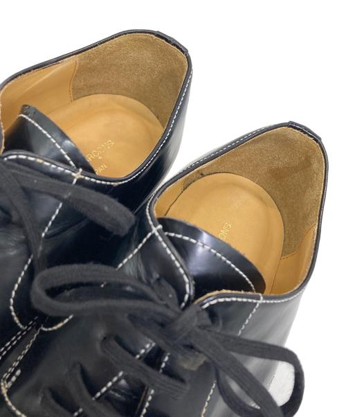 tricot COMME des GARCONS（トリココムデギャルソン）tricot COMME des GARCONS (トリココムデギャルソン) ステッチレザーシューズ ブラック サイズ:25の古着・服飾アイテム