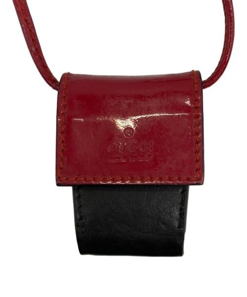 GUCCI（グッチ）GUCCI (グッチ) ピックケース ブラック×レッドの古着・服飾アイテム