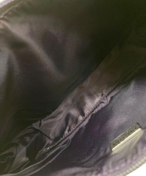 PRADA（プラダ）PRADA (プラダ) 三角プレートナイロンミニハンドバッグ パープルの古着・服飾アイテム