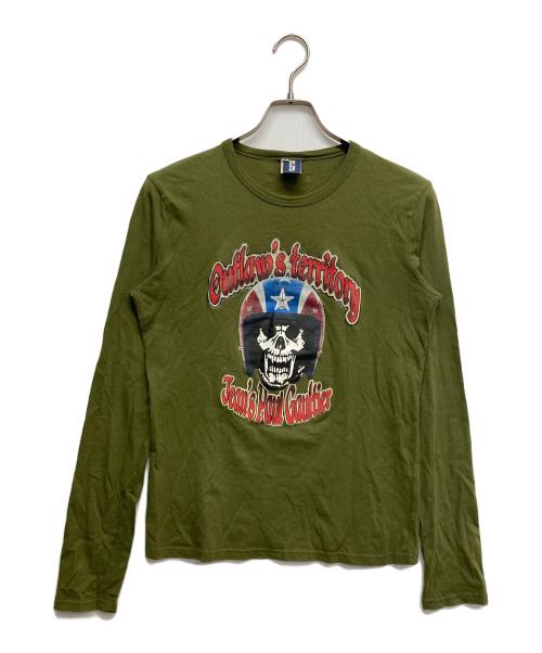 Jean Paul GAULTIER（ジャンポールゴルチェ）Jean Paul GAULTIER (ジャンポールゴルチェ) プリントカットソー オリーブ サイズ:48の古着・服飾アイテム