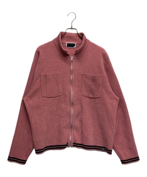 PHINGERIN（フィンガリン）PHINGERIN (フィンガリン) CORDY KNIT JACKET ライトピンク サイズ:Lの古着・服飾アイテム