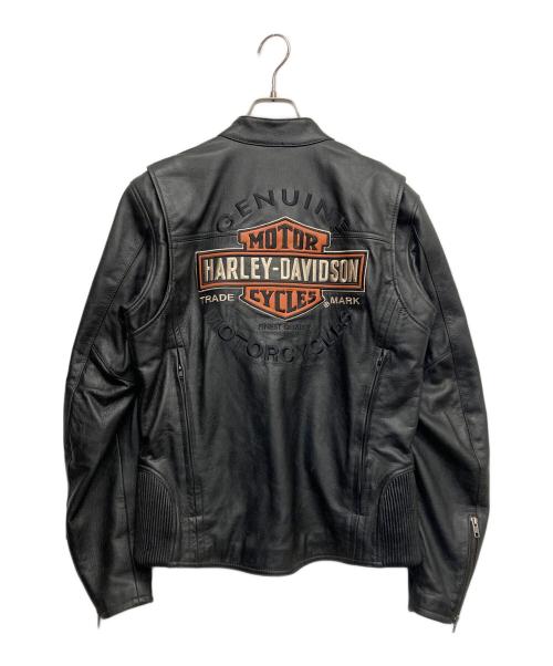 HARLEY-DAVIDSON（ハーレーダビッドソン）HARLEY-DAVIDSON (ハーレーダビッドソン) シングルライダースレザージャケット ブラック サイズ:Sの古着・服飾アイテム
