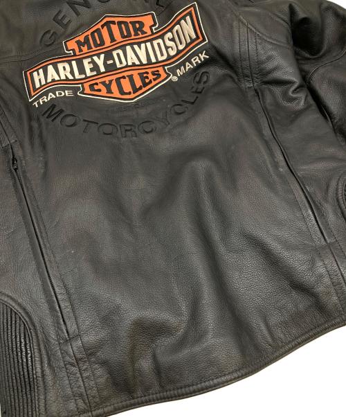 HARLEY-DAVIDSON（ハーレーダビッドソン）HARLEY-DAVIDSON (ハーレーダビッドソン) シングルライダースレザージャケット ブラック サイズ:Sの古着・服飾アイテム