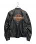 HARLEY-DAVIDSON (ハーレーダビッドソン) シングルライダースレザージャケット ブラック サイズ:S：15000円