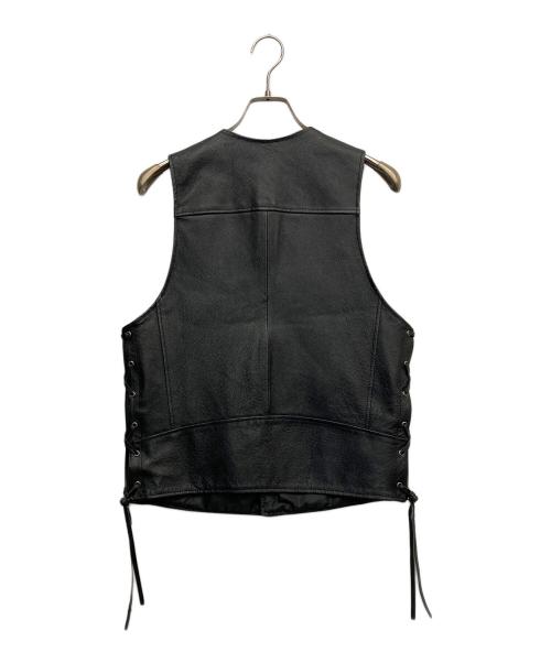 HARLEY-DAVIDSON（ハーレーダビッドソン）HARLEY-DAVIDSON (ハーレーダビッドソン) TRADITION LEATHER VEST ブラック サイズ:Sの古着・服飾アイテム