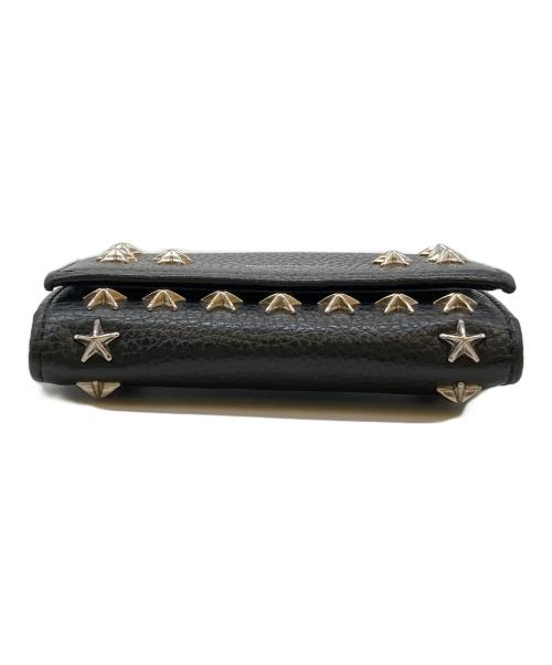 JIMMY CHOO（ジミーチュウ）JIMMY CHOO (ジミーチュウ) スタースタッツ付きキーケース ブラックの古着・服飾アイテム
