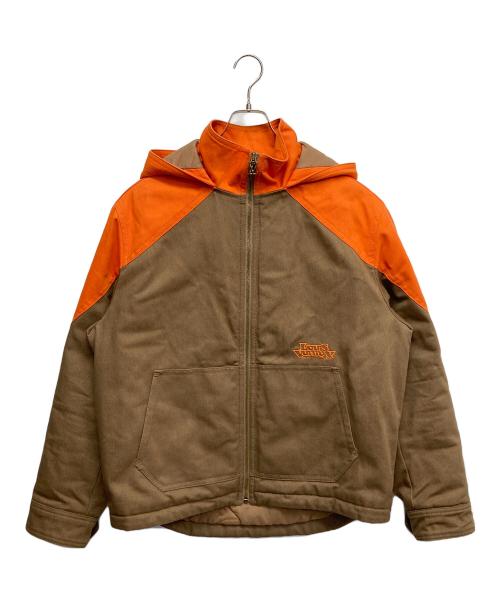 LOUIS VUITTON（ルイ ヴィトン）LOUIS VUITTON (ルイ ヴィトン) 2カラージップアップブルゾン オレンジ×ブラウン サイズ:50の古着・服飾アイテム