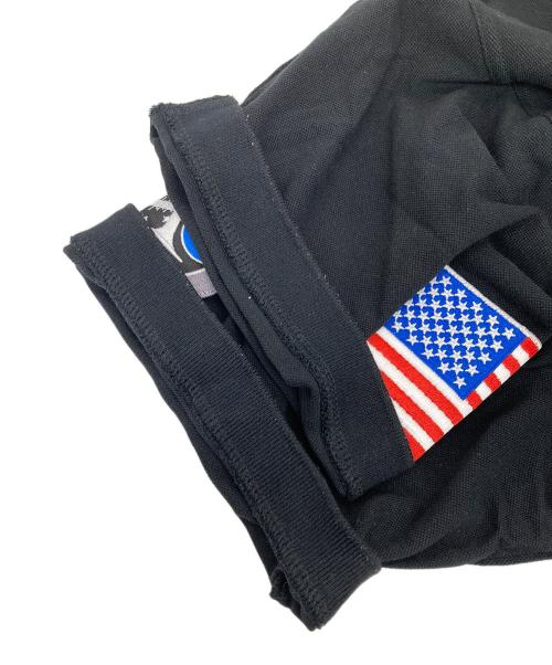 BALENCIAGA（バレンシアガ）BALENCIAGA (バレンシアガ) NASA SPACE BADGE EMBROIDERED UNIFIT POLO SHIRT ブラック サイズ:Sの古着・服飾アイテム