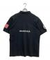 BALENCIAGA (バレンシアガ) NASA SPACE BADGE EMBROIDERED UNIFIT POLO SHIRT ブラック サイズ:S：20000円