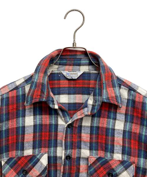 FIVE BROTHER（ファイブブラザー）FIVE BROTHER (ファイブブラザー) チェックネルシャツ マルチカラー サイズ:XLの古着・服飾アイテム