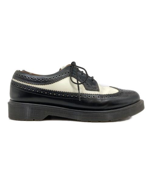 Dr.Martens（ドクターマーチン）Dr.Martens (ドクターマーチン) ウィングチップレザーシューズ ホワイト×ブラック サイズ:UK8の古着・服飾アイテム