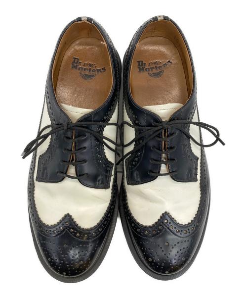 Dr.Martens（ドクターマーチン）Dr.Martens (ドクターマーチン) ウィングチップレザーシューズ ホワイト×ブラック サイズ:UK8の古着・服飾アイテム