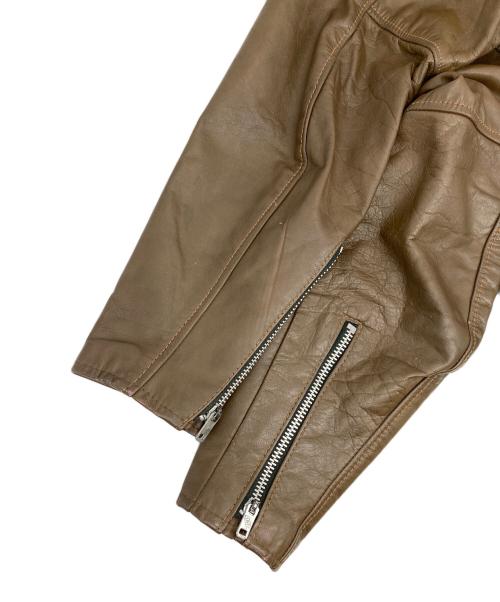 HARLEY-DAVIDSON（ハーレーダビッドソン）HARLEY-DAVIDSON (ハーレーダビッドソン) シングルライダースジャケット ベージュ サイズ:無しの古着・服飾アイテム