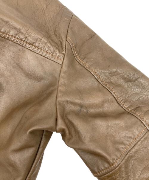HARLEY-DAVIDSON（ハーレーダビッドソン）HARLEY-DAVIDSON (ハーレーダビッドソン) シングルライダースジャケット ベージュ サイズ:無しの古着・服飾アイテム