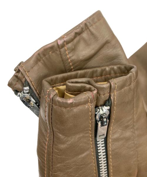 HARLEY-DAVIDSON（ハーレーダビッドソン）HARLEY-DAVIDSON (ハーレーダビッドソン) シングルライダースジャケット ベージュ サイズ:無しの古着・服飾アイテム