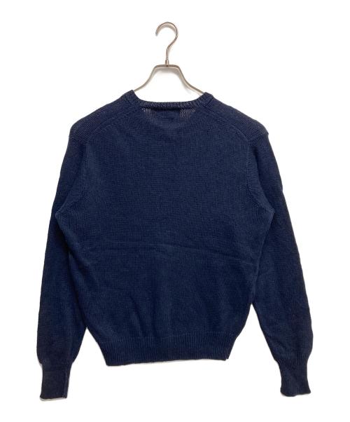 POLO RALPH LAUREN（ポロ・ラルフローレン）POLO RALPH LAUREN (ポロ・ラルフローレン) リネンコットンVネックニット ネイビー サイズ:Mの古着・服飾アイテム