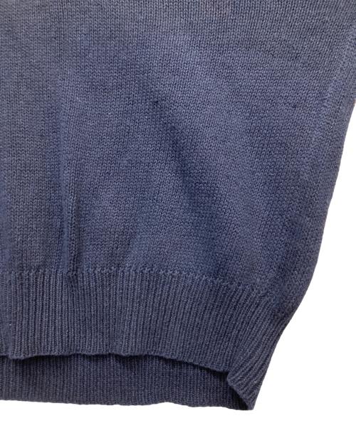 POLO RALPH LAUREN（ポロ・ラルフローレン）POLO RALPH LAUREN (ポロ・ラルフローレン) リネンコットンVネックニット ネイビー サイズ:Mの古着・服飾アイテム