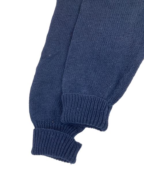 POLO RALPH LAUREN（ポロ・ラルフローレン）POLO RALPH LAUREN (ポロ・ラルフローレン) リネンコットンVネックニット ネイビー サイズ:Mの古着・服飾アイテム