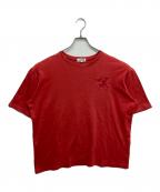 HERMESエルメス）の古着「ホルンモチーフ刺繍tシャツ」｜レッド