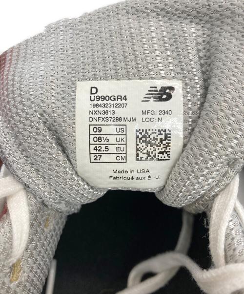 NEW BALANCE（ニューバランス）NEW BALANCE (ニューバランス) U990GR4 グレー サイズ:27の古着・服飾アイテム
