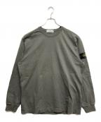 STONE ISLANDストーンアイランド）の古着「ヘビーウェイトコットンクルーネックL/Sカットソー」｜グレー