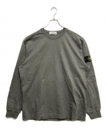 STONE ISLAND（ストーンアイランド）の古着「ヘビーウェイトコットンクルーネックL/Sカットソー」｜グレー