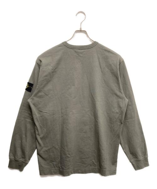 STONE ISLAND（ストーンアイランド）STONE ISLAND (ストーンアイランド) ヘビーウェイトコットンクルーネックL/Sカットソー グレー サイズ:XLの古着・服飾アイテム
