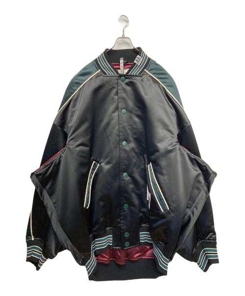 Maison MIHARA YASUHIRO（メゾン ミハラ ヤスヒロ）Maison MIHARA YASUHIRO (メゾン ミハラ ヤスヒロ) HUGE STADIUM JACKET ブラック サイズ:46の古着・服飾アイテム