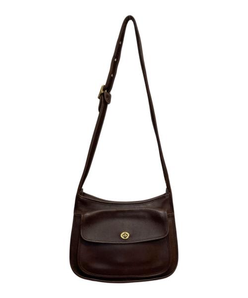 COACH（コーチ）COACH (コーチ) レザーショルダーバッグ ブラウンの古着・服飾アイテム