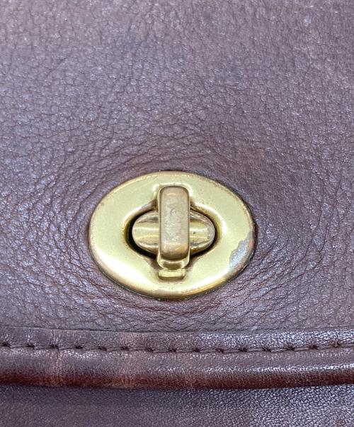 COACH（コーチ）COACH (コーチ) レザーショルダーバッグ ブラウンの古着・服飾アイテム