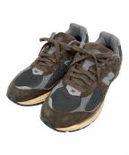 NEW BALANCEニューバランス）の古着「ローカットスニーカー」｜グレー×ブラウン