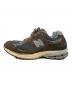 NEW BALANCE (ニューバランス) ローカットスニーカー グレー×ブラウン サイズ:28.5：8000円