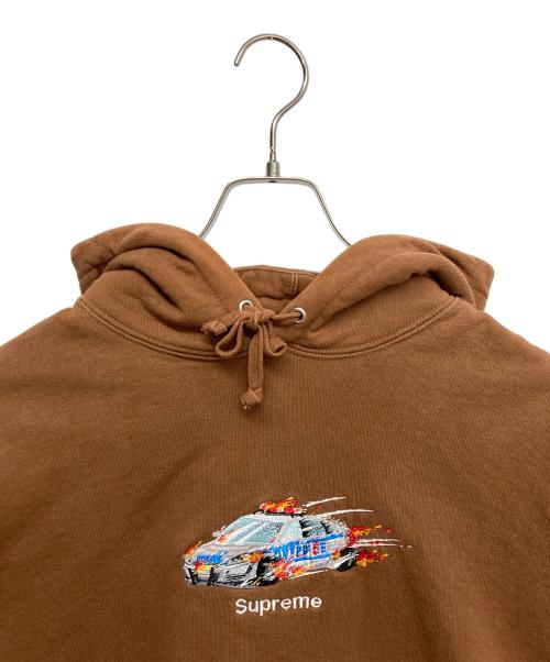 SUPREME（シュプリーム）Supreme (シュプリーム) Cop Car Hooded Sweatshirt ブラウン サイズ:Sの古着・服飾アイテム