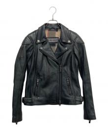 HARLEY-DAVIDSON（ハーレーダビッドソン）の古着「レザーライダースジャケット」｜ブラック