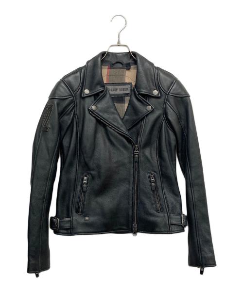 HARLEY-DAVIDSON（ハーレーダビッドソン）HARLEY-DAVIDSON (ハーレーダビッドソン) レザーライダースジャケット ブラック サイズ:XSの古着・服飾アイテム