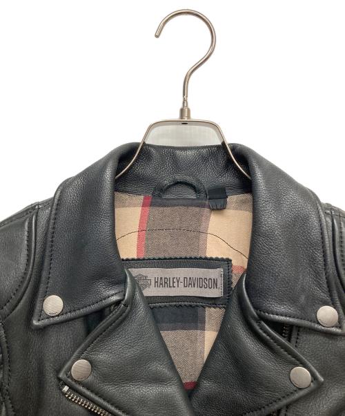 HARLEY-DAVIDSON（ハーレーダビッドソン）HARLEY-DAVIDSON (ハーレーダビッドソン) レザーライダースジャケット ブラック サイズ:XSの古着・服飾アイテム