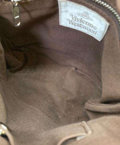 Vivienne Westwood（ヴィヴィアンウエストウッド）Vivienne Westwood (ヴィヴィアンウエストウッド) キャンバスショルダーバッグ ベージュの古着・服飾アイテム